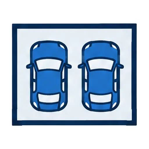 Schematic: 2-car garage
