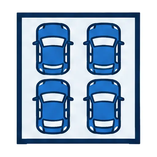 Schematic: 4-car garage