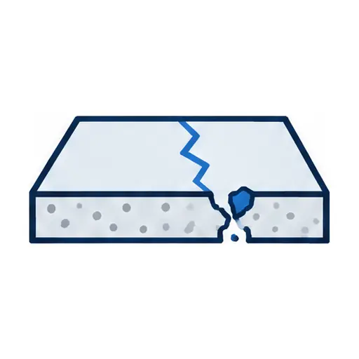 Schematic: Hairline cracks, pitting or small spalls to repair