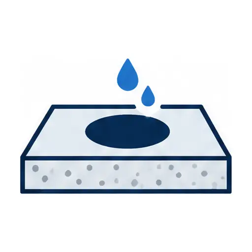 Schematic: Heavy oil or grease saturation