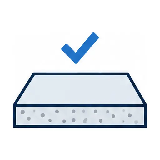 Schematic: Sound slab, light cleaning and grinding only