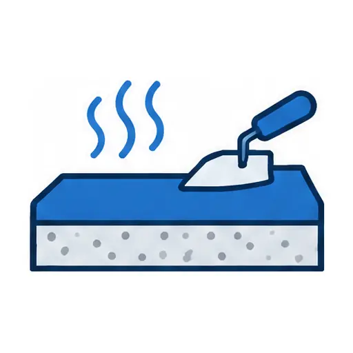Schematic: Urethane cement (heavy-duty, kitchens and wet areas)